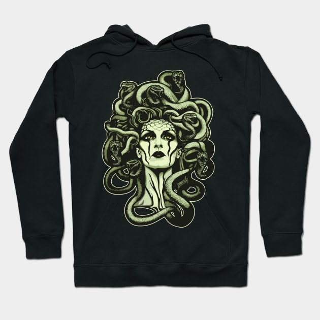 Gorgon Goddess Medusa by gnarly Hoodie by ChattanoogaTshirt